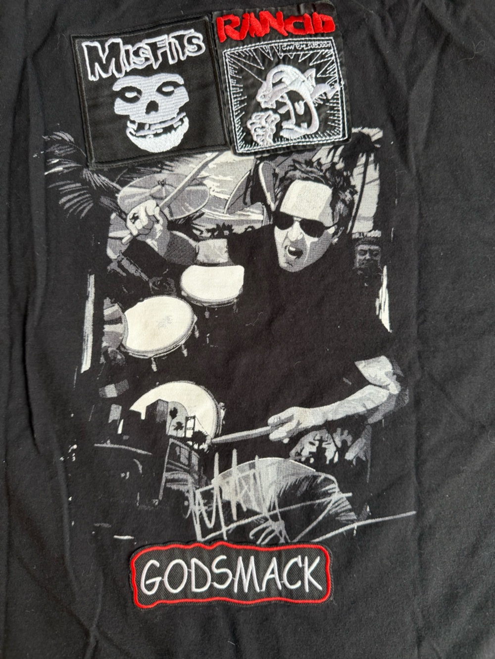 Black Graphic Band Tee — Men’s Black Shirt